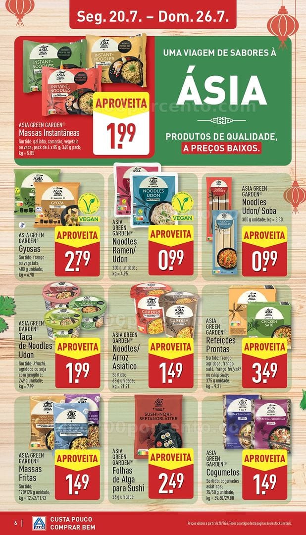 Antevisão Folheto ALDI Sabores do Mundo Promoções de 20 a 26 julho